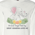 thumbnail image 4 of Inktastic I'll Never Forget That My Great Grandma Loves Me Elephants Long Sleeve T-Shirt, 4 of 5