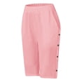 thumbnail image 5 of Womens Casual Capri Pants Lightweight Athletic Elastic Waisted Straight Leg Trousers with Pockets, 5 of 7
