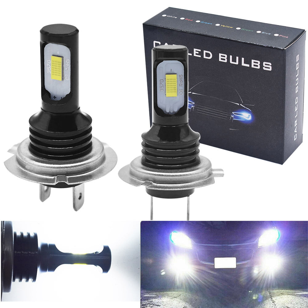 2x COB H7 S1 8000LM 100W LED Headlight Kit Hi/Lo Turbo Light Bulbs 6500K Car 