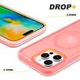 thumbnail image 2 of Allytechgroup Magnetic Translucent Back Case Cover for Apple iPhone 16 Pro Max, Rugged Bumper Heavy Duty Shockproof Anti-Scratch Protective Stylish Phone Case for Women Men, Pink, 2 of 5