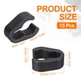 thumbnail image 2 of Uxcell 15Pcs 14mm Clips de Cable para Micrófono Soportes Universales Clips de Montaje de Plástico Flexible para Accesorios de Instrumentos, 2 of 6