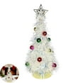 thumbnail image 5 of Metallic Tinsel Christmas Tree Light-up Foil Fringe Christmas Tree with Ball Ornaments for Holiday Home Office Tabletop Decoration, 5 of 7