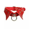 thumbnail image 3 of K-KED Halloween Punk Gothic Leather Collar Collar Collar Circular Ring O Pendant-black, 3 of 9
