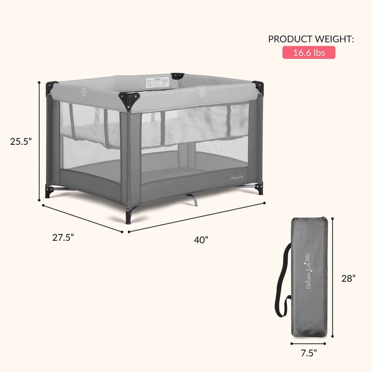 Dream On Me Zazzy Portable Play Yard with Bassinet photo 2