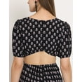 thumbnail image 4 of Moomaya Printed A-Line Viscose Dress, Short Sleeve, Styled Back Casual Flared Dress, 4 of 8