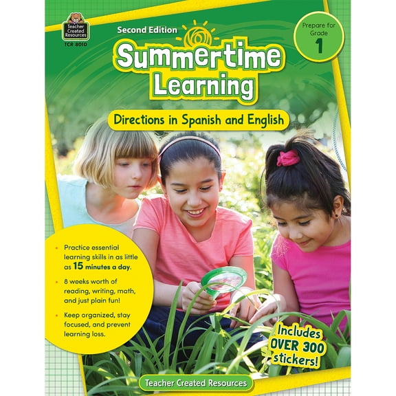 Teacher Created Resources Summertime Learning: English and Spanish Directions, Grade 1 Second Edition (Prep)