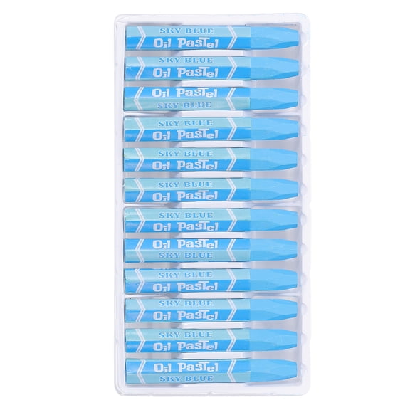 Uxcell Sky Blue Oil Pastels, 12Pcs Soft Oil Crayons Vibrant Creamy Pastels Stick Art Supplies for Painting Drawing
