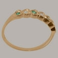 thumbnail image 4 of LBG British Made 18k Rose Gold Opal & Emerald ring Womens Eternity Ring - 33 size options - Size 11.75, 4 of 9