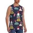 thumbnail image 2 of Bixox Men's Gnome With Mushroom Printed Shirt Sleeveless Fitness Tank Top-Large, 2 of 5