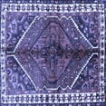 thumbnail image 1 of Ahgly Company Indoor Square Persian Blue Traditional Area Rugs, 4' Square, 1 of 4