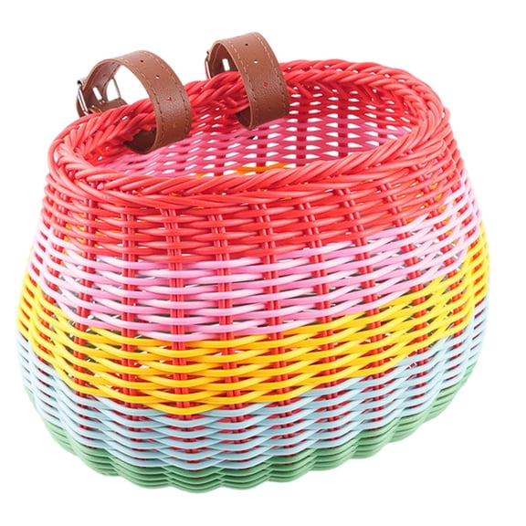 Kids Bicylcles Basket for Girl Boys Front Bike Handlebar Waterproof Basket with Fasten Strap, Children Small Bike Basket