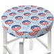 thumbnail image 3 of Balery Donut with the USA Fag Fundas de asiento para taburete de bar redondo de tela de terciopelo ajustables que protegen de arañazos y manchas para sillas de 14 a 17 pulgadas.-12 inch, 3 of 7