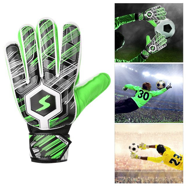 Soccer Adulte Enfants Professionnel Soccer Soccer Gardien de But Gardien Épaissi Gants en PU Protecteur