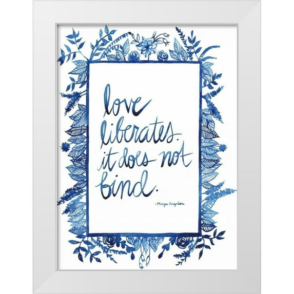 Popp, Grace 25x32 White Modern Wood Framed Museum Art Print Titled - Love Quote I