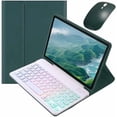 thumbnail image 1 of Funda con Teclado Retroiluminado Verde Oscuro y Blanco con Mouse para iPad 10.2"/10.5", 1 of 7