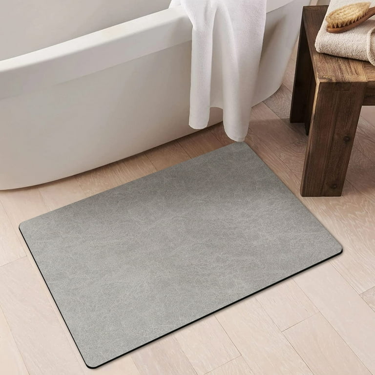 Stiio Bath Mat Rug, Super Absorbent Quick Dry Non-Slip Thin Bathroom Rugs,  Easy Clean Washable Bathroom Floor Mat That Fit Under