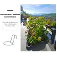 thumbnail image 3 of Hongchegh Metal Wall Flower Pot Ring Holder (17cm, Black) x2 for Garden/Office/Party, 3 of 8