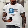thumbnail image 2 of IYYVV Men's Graphic T-Shirts USA Flag Cotton Short Sleeve American Patriotic Shirt Crewneck Casual Regular Tee 4th of July Shirts White 3XL, 2 of 7