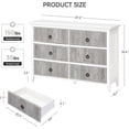 thumbnail image 2 of Bingirl Commode de Chambre Moderne à 6 Tiroirs à Cannelures - Armoire de Rangement Multifonctionnelle Anti-Basculement de 47 Pouces de Large avec Poignées Rondes, Idéale pour les Couloirs et les Entrées, 2 of 8