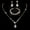 Set 18, variant on Faty-T Prom Earrings Necklace Bracelet Set for Women Bridal Wedding Prom Jewelry Set Sparkling Cubic Zirconia Teardrop Pendant Necklace Earrings Elegant Bridal Accessories for Weddings Prom Parties