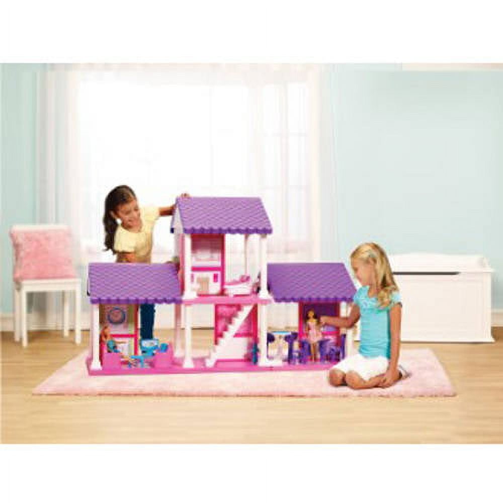 American Plastic Toys 4 Room Dollhouse Walmart