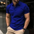 thumbnail image 2 of Bibifish Mens Polo Shirts Side Sleeve Pocket Detail Shirts Point Collar Button Front Simple Casual Tops, 2 of 8