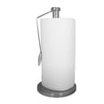 thumbnail image 1 of enqiretly Kitchen Paper Towel Roll Vertical Holder Stainless Steel Plastic Garbage Bag Roll Stand Rack, 1 of 6