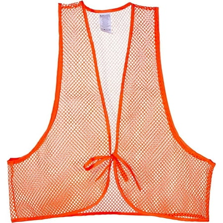 Allen Company Adult Blaze Orange Mesh Hunting Vest with a Front-Tie Closure - High-Visibility Saftey Gear for Men and Women - Fits over Clothes and Jacket - One size