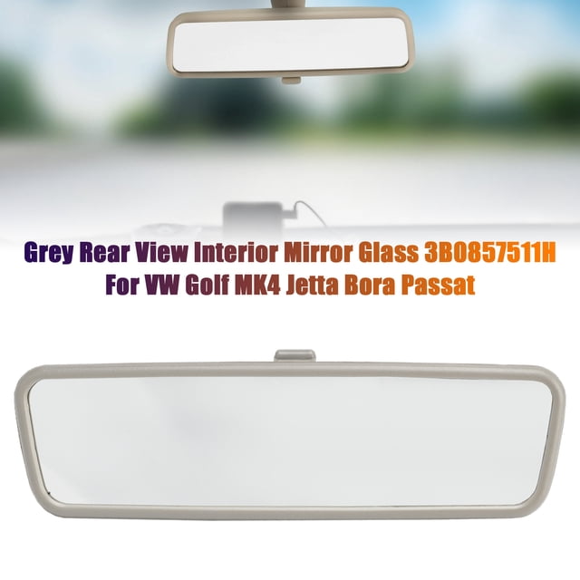 Grey Rear View Interior Mirror Glass 3B0857511H For VW Golf MK4 Jetta Passat