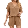thumbnail image 2 of LSLJS Women's Tank Tops Blouse Sans Manches Mode Femme Couleur Unie Col en V Confortable Ample, 2 of 9