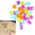 thumbnail image 2 of 30 Kikkerland Reusable Ice Cubes Square Plastic Cooling Drinks Pure Water Colors, 2 of 2