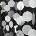thumbnail image 6 of Cheerland Glitter Silver Circle Dot Garlands Metallic Silver Party Decor, 52 Ft, 6 of 8