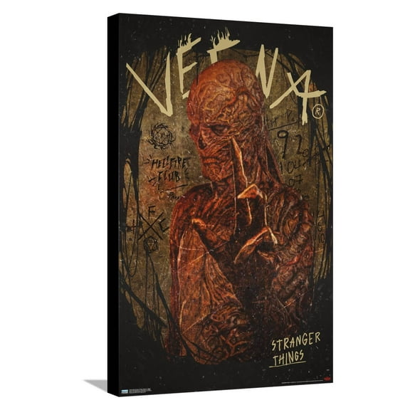 Netflix Stranger Things: Season 4 - Vecna Canvas Wall Poster, 14.725" x 22.375"