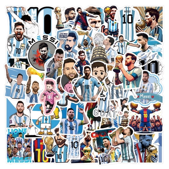 ROVTIULI 50PCS 2026 World Cup Soccer Stickers, Waterproof Football Star Player Decals for Water Bottles, Laptops, Phones & Sports Fans Gift