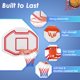 thumbnail image 3 of Canasta de baloncesto Goplus para montar en la pared, tamaño grande, 91 x 61 cm, tablero trasero, 3 of 9