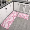 thumbnail image 3 of 2 Piece Floral Spring Flowers Dalia Rug Kitchen Rug Set, Decor Kitchen Rugs, Absorbent Non-Slip Washable Floor Mats, Home Indoor Runner Rugs 17"x47"+17"x30", 3 of 7