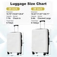 thumbnail image 2 of 2-Piece Lightweight Luggage Travel Sets, Hardshell Suitcase with TSA Lock and Universal Wheels, 24"+28", White, 2 of 5