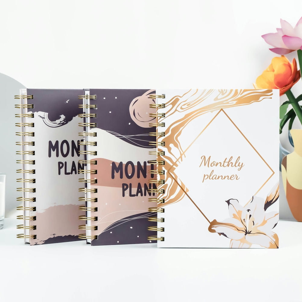 KYAIGUO 2023-2024 Schedule Book Daily Weekly Planner A5 Coil Book Thick Double-Gummed Paper, Moderate Spacing, Smooth Writing