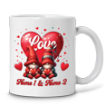 thumbnail image 3 of Lotusprinthandmade Personalised Name Gnomes  Valentine's Day White Ceramic Mug (15oz) (Made In US), 3 of 3