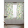 thumbnail image 5 of Sheer Curtains 63 Inch Length, Sage Green Spring Floral Semi Sheer Curtains Light Filtering Window Treatment, Elegant Farmhouse Flowers Birds Watercolor Privacy Voile Drapes 52x63 Inch, 5 of 7