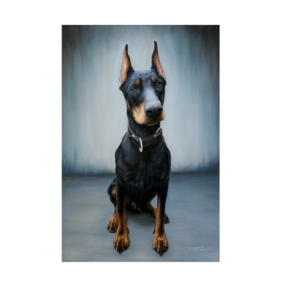 Steve Crockett 'Pet Portrait Of A Doberman Dog' Canvas Art
