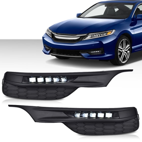 PIT66 Front Bumper Fog Light 2Pack LED  Lamps Wiring Switch Fit for Honda Accord Sedan 2016-2017