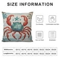 thumbnail image 5 of Nawypu Throw Pillow Covers Merry Christmas Crab Starfish Decorative Pillow Covers for Couch Summer Ocean Wood Outdoor/Indoor Throw Pillows Soft Cushion Covers for Sofa Home Car Bedroom, 5 of 5