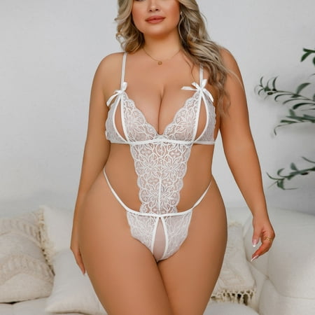 

Giligiliso Clearance Lace Sexy Push Up Bras Sexy Lingerie Lace Open Crotch Hollow Out Temptation Babydoll Underwear Sleepwear Jumpsuit Bodysuits Pajamas