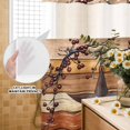thumbnail image 3 of No Hook Shower Curtain, Texas Star Vintage Shower Curtains for Bathroom with See Through Top Window, Berry Burnt Orange Brown Wooden Waterproof & Washable Bath Curtain Stand Up Stall 36"x72", 3 of 9