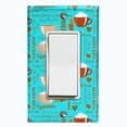 thumbnail image 1 of Metal Light Switch Wall Plate Outlet Cover (Mocha Coffee Bean Espresso Cup Cappuccino Teal - Single Rocker), 1 of 2