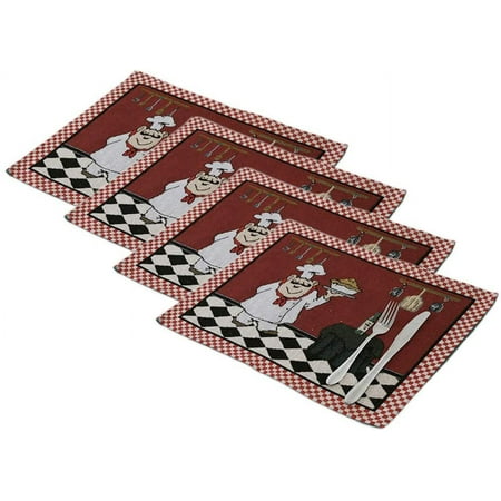 

Chef Kitchen Decor and Accessories Cheerful Chef Table Runner with Decorative Fringe