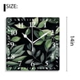 thumbnail image 2 of 14 Inch Wall Clock Battery Operated Silent Clock Decorative for Office, Kitchen, Outdoor, Living Room，Eucalyptus on Black Beautiful Design, 2 of 4