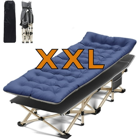 SUGIFT  Folding Camping Cot 32'' XXL Adult widen Folding Bad with 2 Sided Mattress and Carry Bag