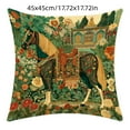 thumbnail image 3 of Horse Print Pillow Cover Animal Themed Decorative Cushion Case Home Decor Accent Piece, 3 of 5